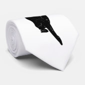 Klimmende zwarte kat stropdas (Opgerold)