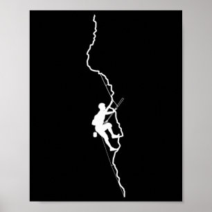 Klimmer Boulderen Klimmen Bergbeklimmer Silhouet Poster