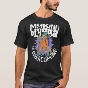 Klimmer Rots Mijn soort yoga is Paraclimbing Bould T-shirt