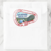 Klimmer van de waterloopbaan van Delaware Rechthoekige Sticker (Tas)