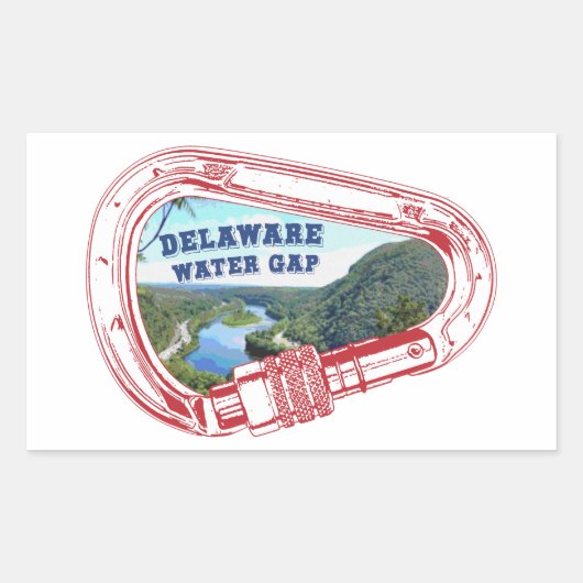 Klimmer van de waterloopbaan van Delaware Rechthoekige Sticker (Voorkant)