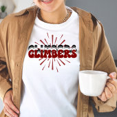 Klimmers gelaagde Groovy Font Starburst Tshirt