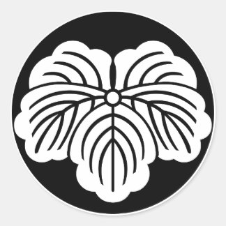 Klimopblad in rijstcake ronde sticker