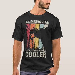 Klimpapa als een gewone papa maar coolere klimmer t-shirt