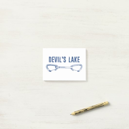Klimrekker voor Devil's Lake Post-it® Notes (Op bureau)