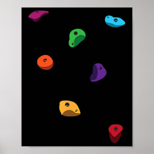 Klimsportgrepen voor mannen Boulderen Vrouwen Poster