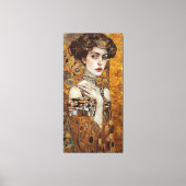 Klimt Adele Bloch-Bauer Gold Mosaic Painting Canvas Afdruk (Voorkant)