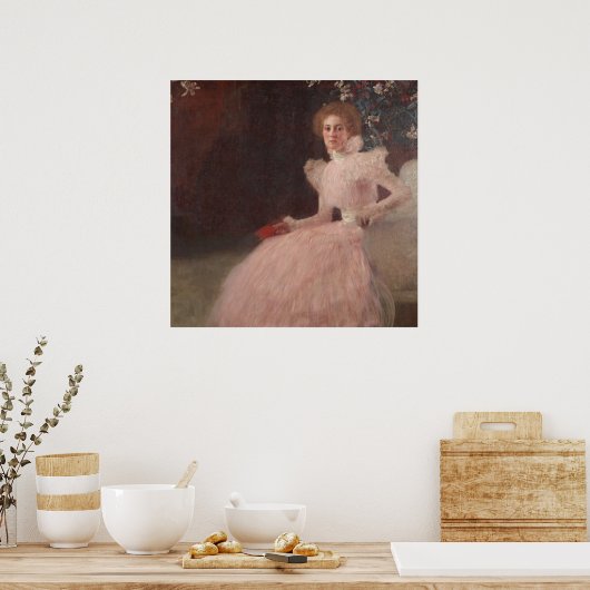 Klimt Bloeiende Meadow Bloemen Landschap Print (Keuken)