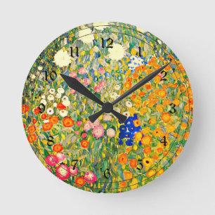 Klimt - Bloementuin 1907 Ronde Klok
