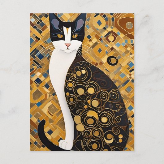 Klimt Cat Briefkaart (Voorkant)