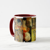 Klimt collage mok maroon (Voorkant links)