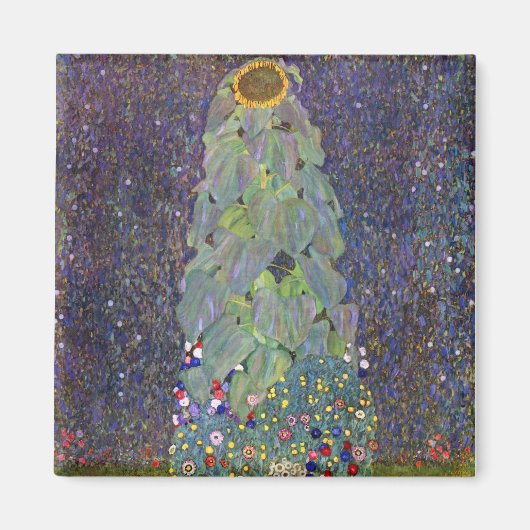 Klimt ~ Dat is Sonnenblume Magneet (Voorkant)