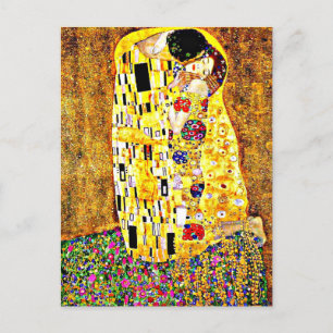 Klimt - De kus, beroemd schilderij, Briefkaart