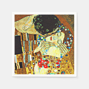 Klimt - De kus, de closeup Servet