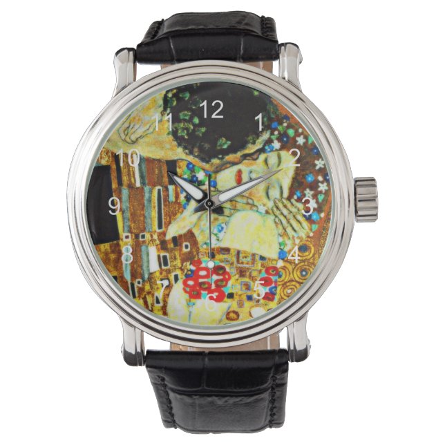 Klimt: De kus Horloge (Voorkant)