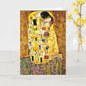 Klimt - De Kus Kaart (Gele Bloem)