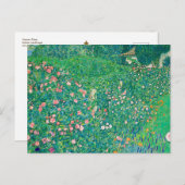 Klimt Floral Italiaans landschap Art Nouveau Briefkaart (Voorkant / Achterkant)