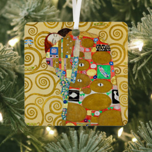 Klimt Fulfillment Mozaïek: Vintage Stoclet Fries Metalen Ornament