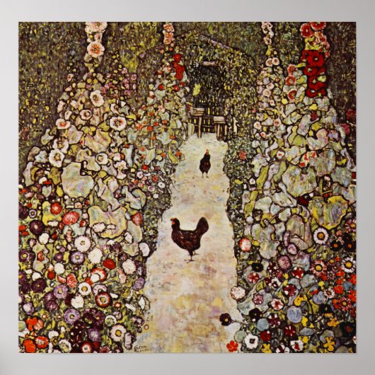 Klimt Garden Avec Poster De Coq (Devant)