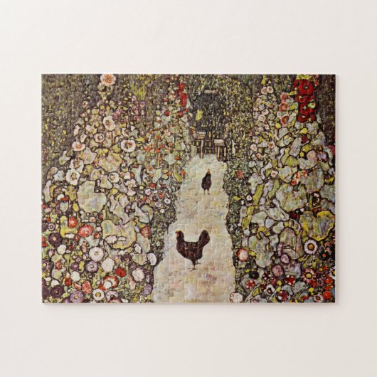 Klimt Garden met roerspoeling Legpuzzel (Horizontaal)