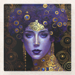 Klimt Geïnspireerd Onderzetter van koningin godin