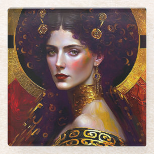 Klimt Geïnspireerd Onderzetter van koningin godin