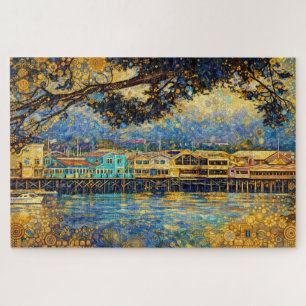 Klimt-geïnspireerde Gouden Monterey Haven Dromen Legpuzzel