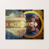 Klimt Geïnspireerde koningin Goddess Fantasy Art Legpuzzel (Horizontaal)