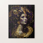 Klimt Geïnspireerde koningin Goddess Jigzaag Puzzl Legpuzzel (Verticaal)