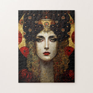 Klimt Geïnspireerde koningin Goddess Legpuzzel