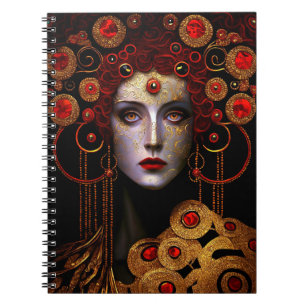 Klimt Geïnspireerde koningin Goddess Notitieboek