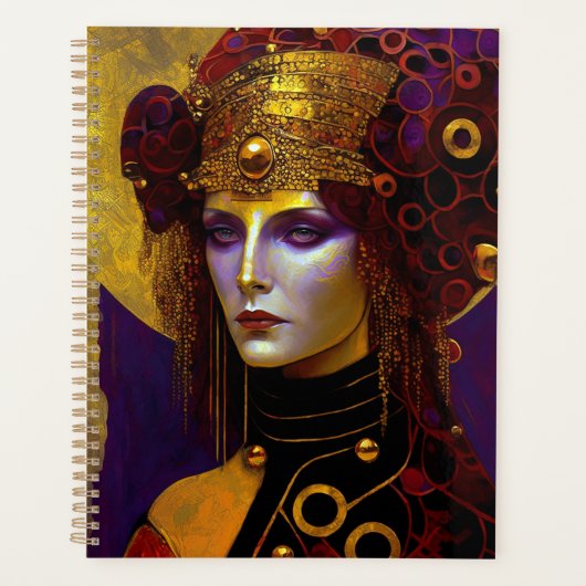Klimt Geïnspireerde koningin Goddess Planner (Voorkant)