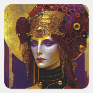 Klimt Geïnspireerde Sticker op het Klimt Queen God