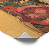 Klimt-geïnspireerde vrouw en kat poster (Hoek)