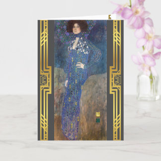Klimt gerestaureerd portret Emilie Floge schilderi Kaart