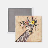 Klimt Giraffe | Bodemteelt Magneet (Voorkant / Achterkant)
