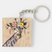 Klimt Giraffe | Bodemteelt Sleutelhanger (Achterkant)
