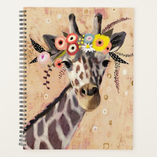 Klimt Giraffe | Couronne De Fleurs (Devant)