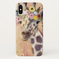 Klimt Giraffe | In bloemen toegevoegd