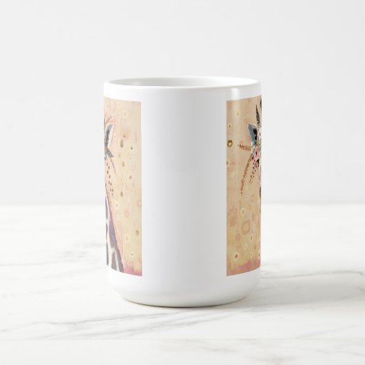 Klimt Giraffe | In bloemen toegevoegd Koffiemok (Center)