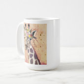 Klimt Giraffe | In bloemen toegevoegd Koffiemok (Voorkant links)