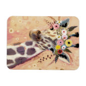 Klimt Giraffe | In bloemen toegevoegd Magneet (Horizontaal)