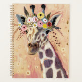 Klimt Giraffe | Orné De Fleurs (Devant)