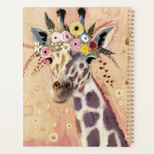 Klimt Giraffe | Orné De Fleurs (Dos)