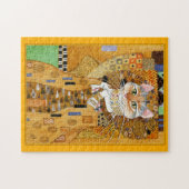 Klimt Gold Cat spoof puzzel (Horizontaal)