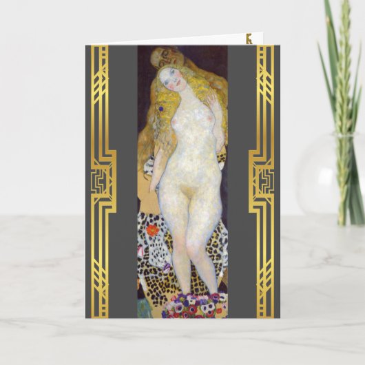 Klimt herstelde Adam en Eva Kaart (Voorkant)