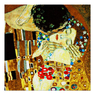 Klimt - Het schilderij van de Kus, Gustav Klimt Perfect Poster