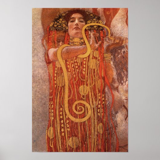 Klimt Hygieia Medicine Poster Art Déco Imprimer (Devant)