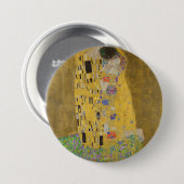 Klimt is de Kus Ronde Button 7,6 Cm (Voorkant /achterkant)