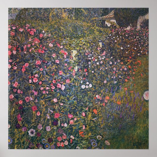Klimt - Italiaans tuinbouwlandschap 1913 Poster (Voorkant)